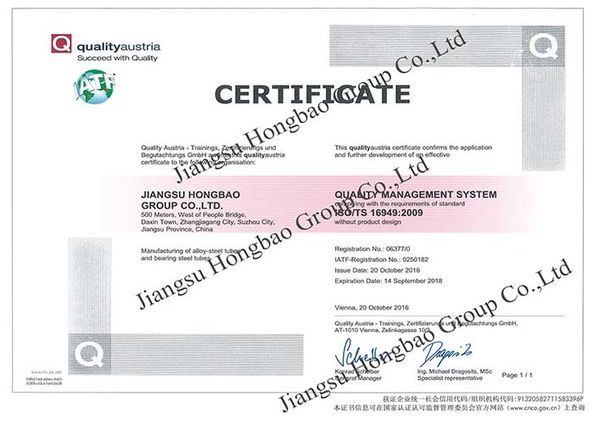 Κίνα Jiangsu Hongbao Group Co., Ltd. Πιστοποιήσεις